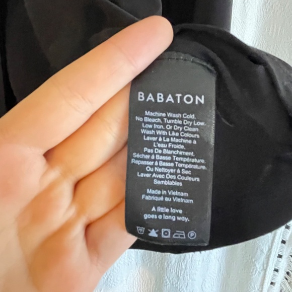 Aritzia Babaton Dressy Black Longsleeve Blouse - Picture 6 of 7